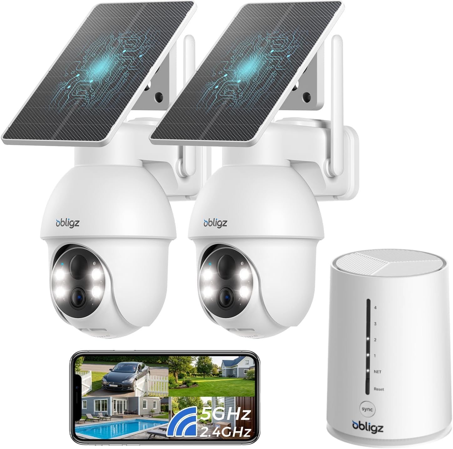 4MP Cameras for Home Security, 64GB Local Storage, No Subscription
