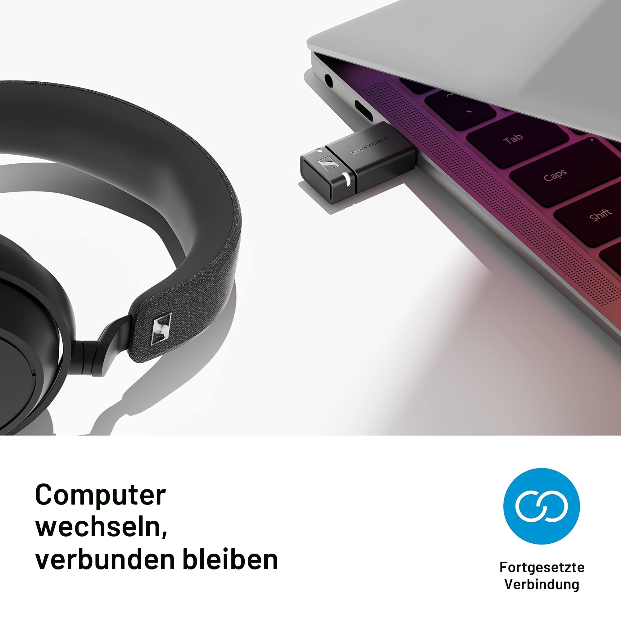Sennheiser BTD 600 Bluetooth-Adapter, Schwarz
