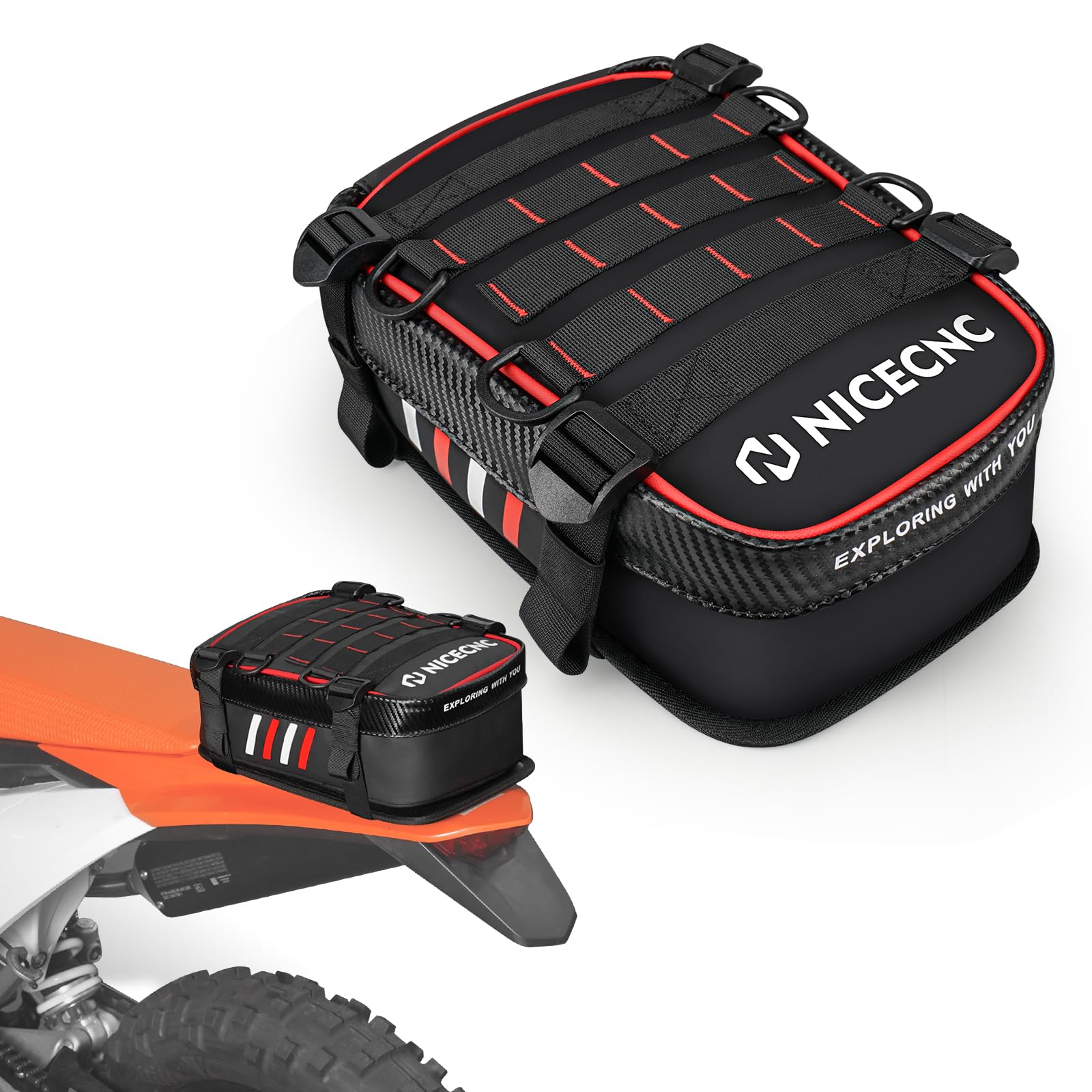 NICECNC Borsa Fender posteriore impermeabile per Dirt Bike Motocross Tool Organizzatore universale