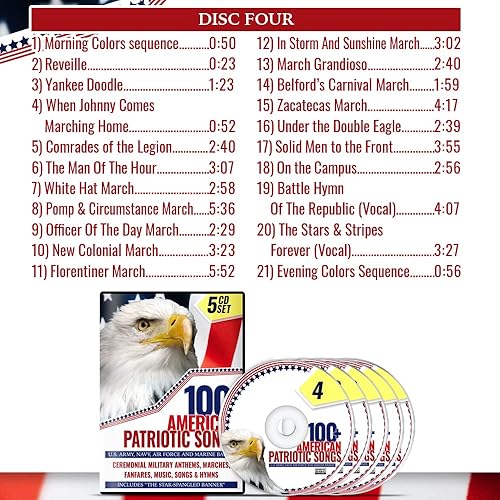 Miniatura 6 de 100+ American Patriotic Songs - Ceremonial Military Anthems, Marches, Fanfares, Music, Songs & Hymns  U.S. Army, Navy, Air Force and Marine Bands