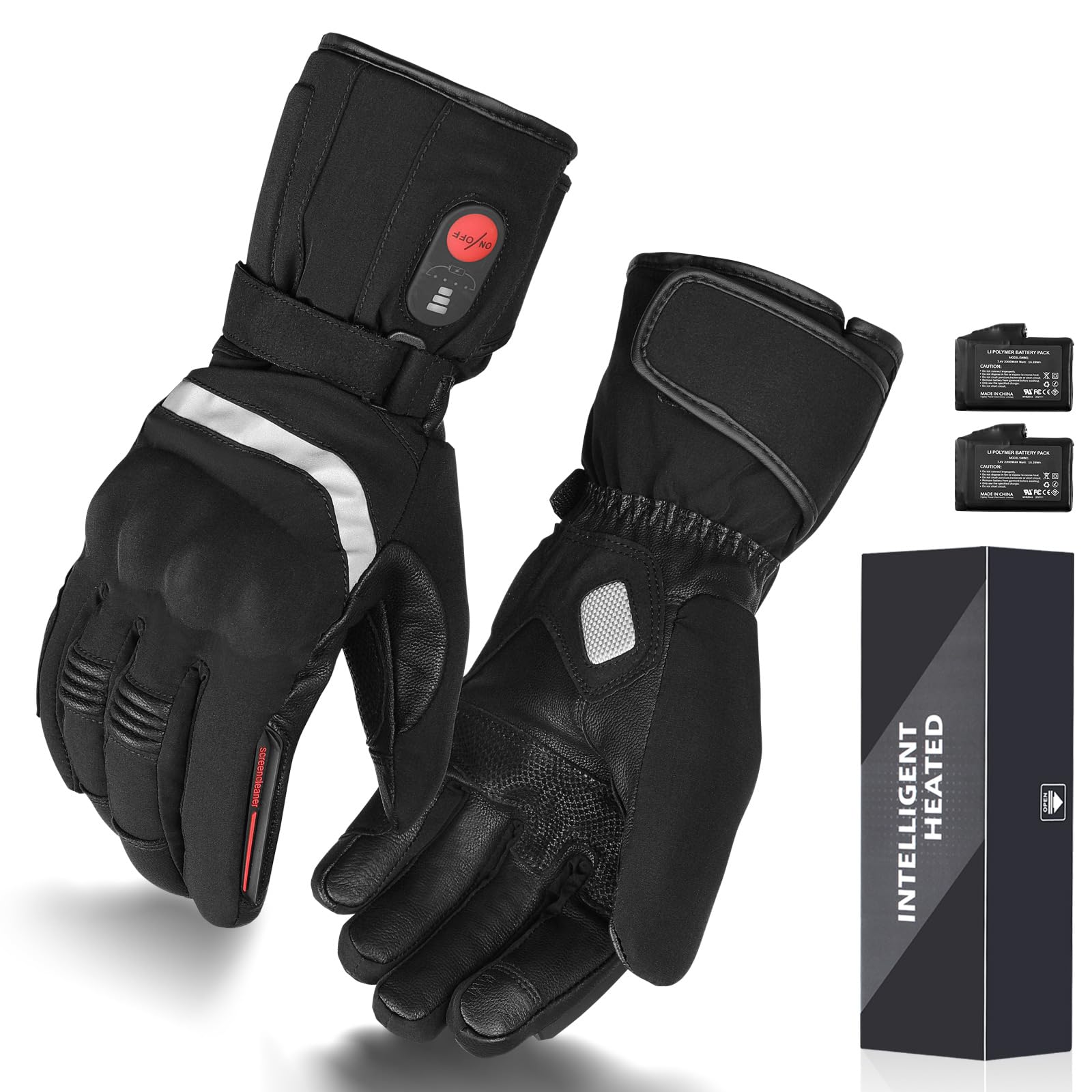 Sun Will Guanti Moto Riscaldati con Batteria Ricaricabile Impermeabile Uomo e Donna Scaldamani Guanti Elettrici Invernali per Ciclismo Sci Caccia Pesca Morbo di Raynaud Artrite