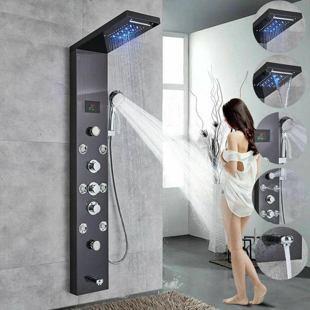 Système de massage par colonne de douche et panneau mural