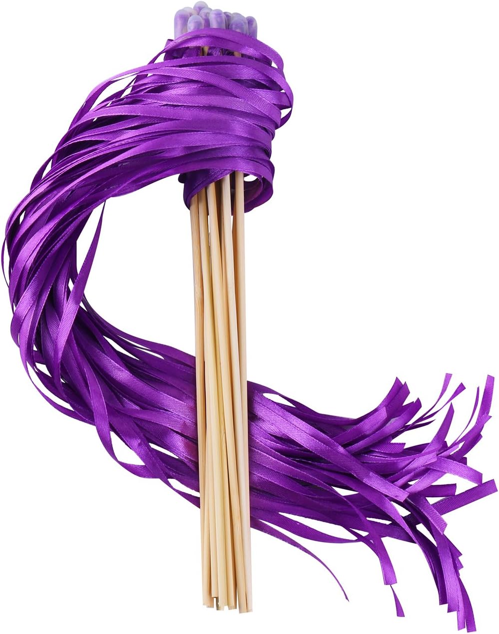 Wishprom Ribbon Stick Wands Streamers for Wedding Party Favor (Purple-30PCS)
