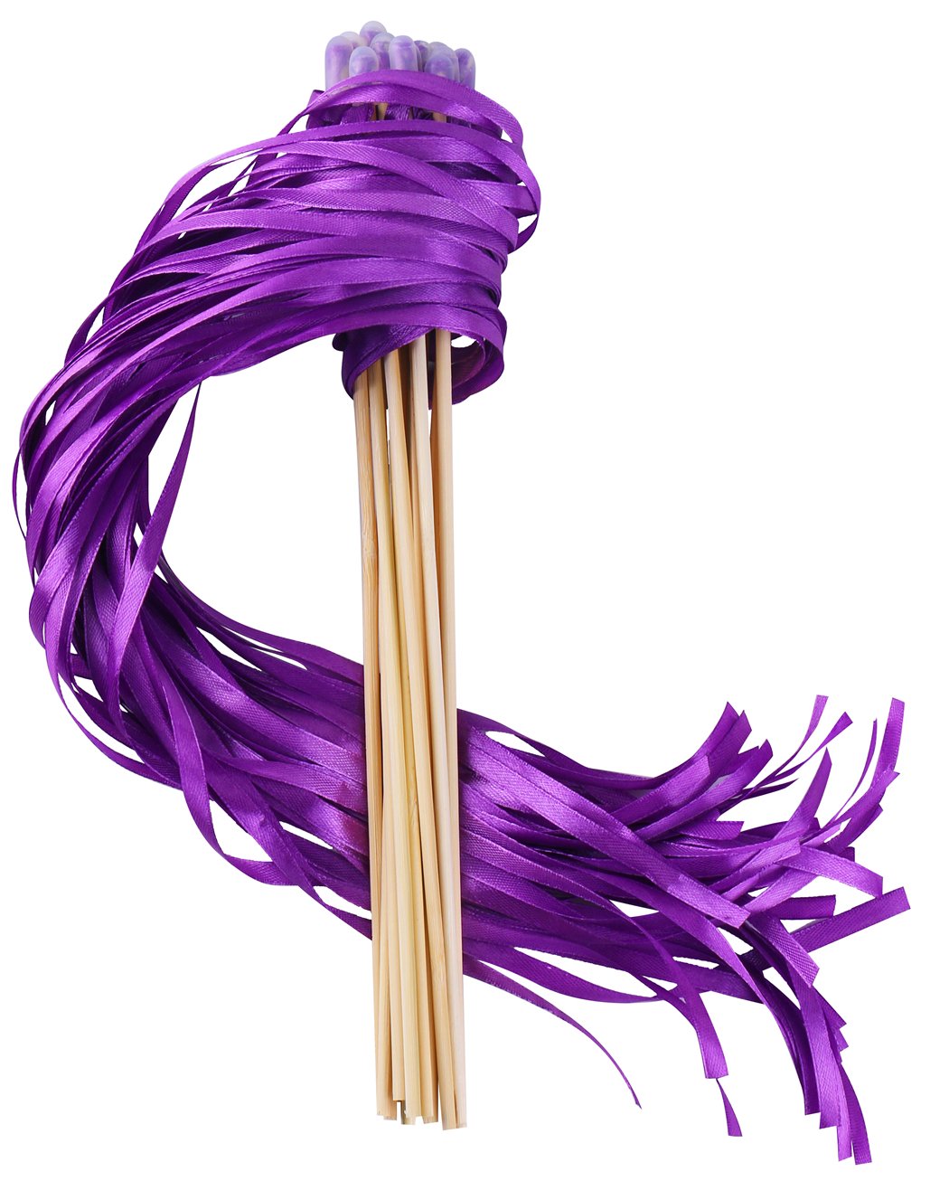 Ribbon Stick Wands Streamers for Wedding Party Favor (Purple-30PCS)