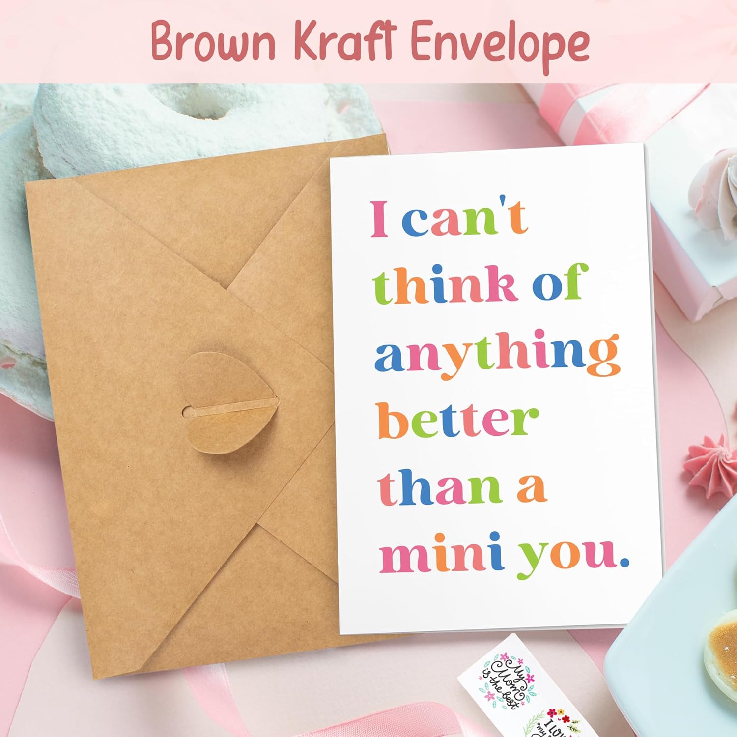 Funny Baby Shower Card For Expecting Mom, Dad To Be, Pregnancy Cards Congratulations, Greeting Card Gifts For Fathers Day, Mothers Day, New Baby Arrival Announcement For Husband 8"x5.3" (Mini You) image 8 of 8 B0F4JWK9BJ