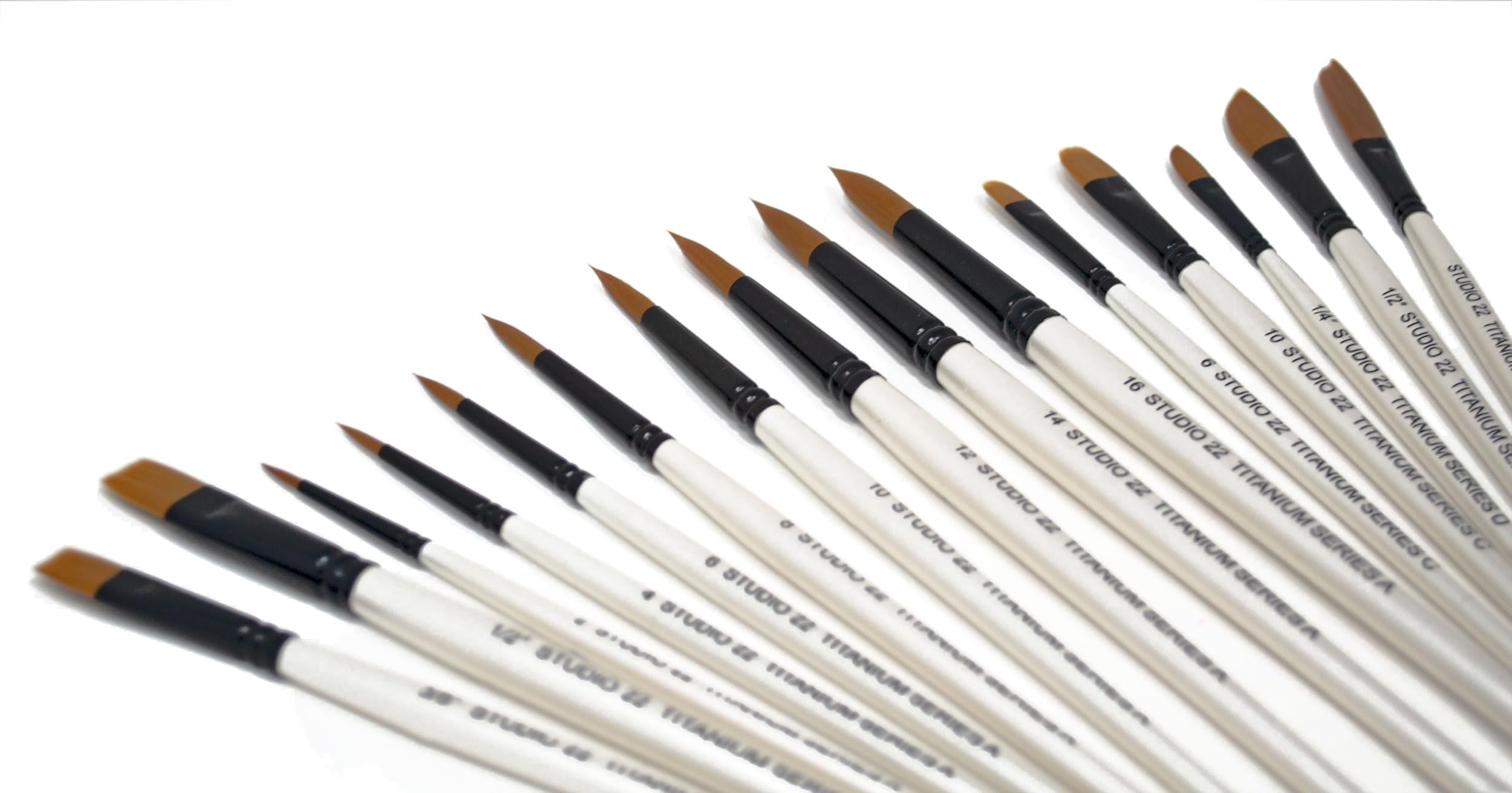Studio 22 Titanium Series Lot de 15 pinceaux aquarelle