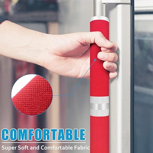 Miniatura 5 de ELCOOR Juego de 6 fundas para manija de puerta de refrigerador, mantiene tu aparato de cocina limpio de manchas de alimentos, manchas, goteo,