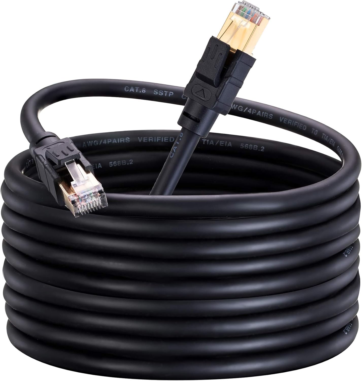 Prоmо 40% оƒƒ Cat8 Outdoor Ethernet Cable 100ft, Aifxt Heavy Duty High Speed 26AWG Cat8 LAN Network Cable 40Gbps 2000Mhz with Gold Plated RJ45 Connector, Weatherproof SSTP UV Resistant for Router, Modem, Xbox 80% оƒƒ Dіѕсоunt Cat8 Outdoor Ethernet Cable 100ft, Aifxt Heavy Duty High Speed 26AWG Cat8 LAN Network Cable 40Gbps 2000Mhz with Gold Plated RJ45 Connector, Weatherproof SSTP UV Resistant for Router, Modem, Xbox