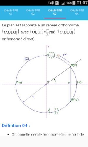 Cours de trigonométrie – vue 3