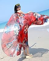 Vista 4 de MedeShe - Vestido de dama de honor, de gasa, floral, para vacaciones en la playa