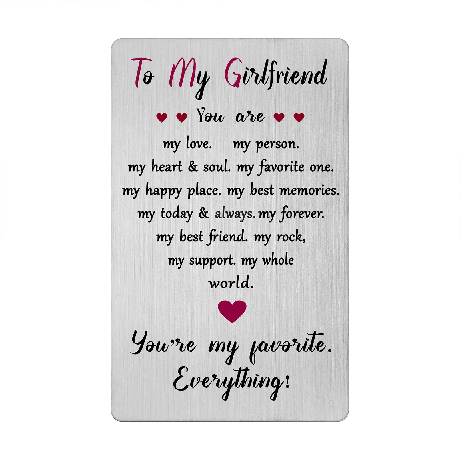 Girlfriend Card - Romantic Gifts for Girlfriend Birthday Anniversary Valentines Day Long Distance Presents