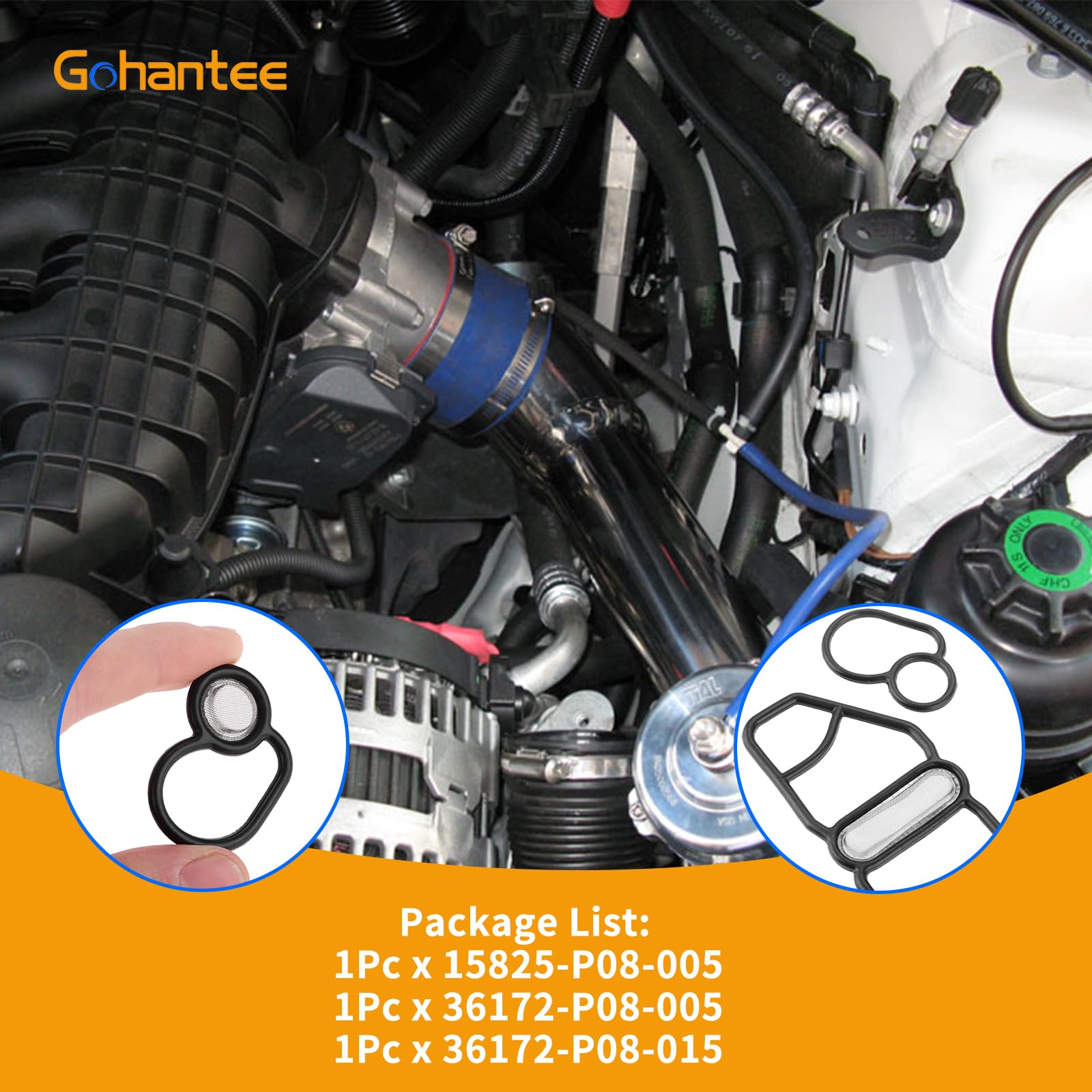 Amazon.com: 15825-P08-005 36172-P08-005 36172-P08-015 Kit de sello