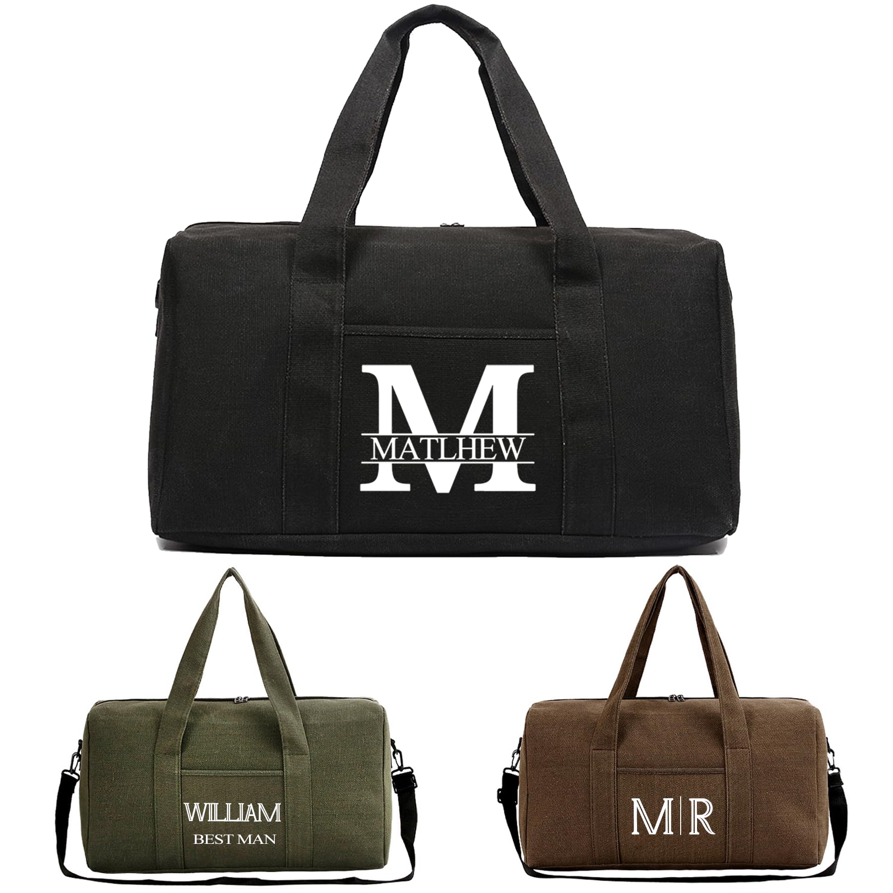 Neceser de lona personalizado para hombre, regalo 2025, organizador de bolsa de afeitado de gran capacidad