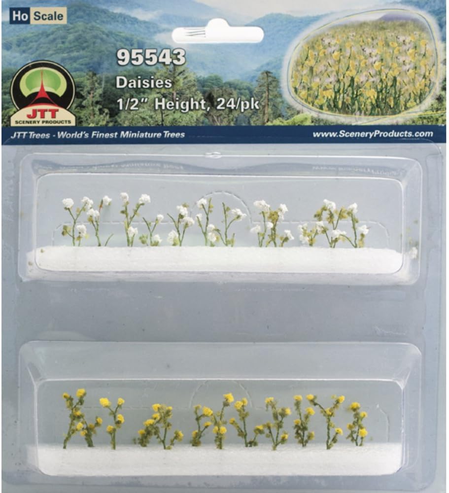 Flowering Plants Daisies HO Scale Hobby Train Sceneries