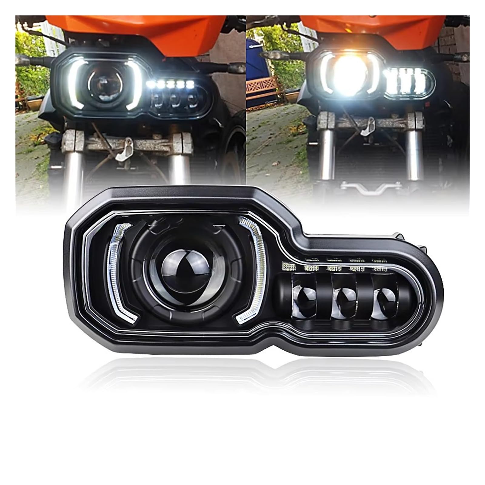 Per BMW Per F650GS Per F700GS Per F800GS Per F800ADV Per F800R Fascio Abbagliante E Anabbagliante Con Kit Montaggio DRL Faro LED Faro Anteriore Fanale Moto