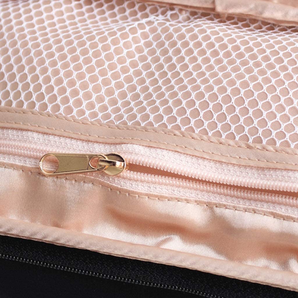CLQ Reise-Schmuckbox-Organizer-Tasche Mit Strapazierfähigem Griff 2 In 1 Make-up-Box Für Frauen Mädchen Schmuckrolle Reiseetui Große Kosmetik-Aufbewahrungstasche Schwarz