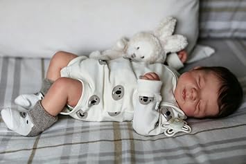 RXDOLL Reborn Baby Dolls Silicone Full Body Anatomically Correct Girl 18 inch Realistic Newborn Infant Dolls that Look Real Life Full Silicone Baby Doll with Brown Hair
