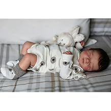 RXDOLL Reborn Baby Dolls Silicone Full Body Anatomically Correct Girl 18 inch Realistic Newborn Infant Dolls that Look Real Life Full Silicone Baby Doll with Brown Hair
