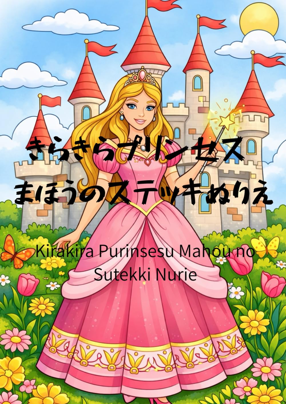 きらきらプリンセス まほうのステッキぬりえ: おしろとドレスがいっぱい！ゆめかわいいプリンセスぬりえブック