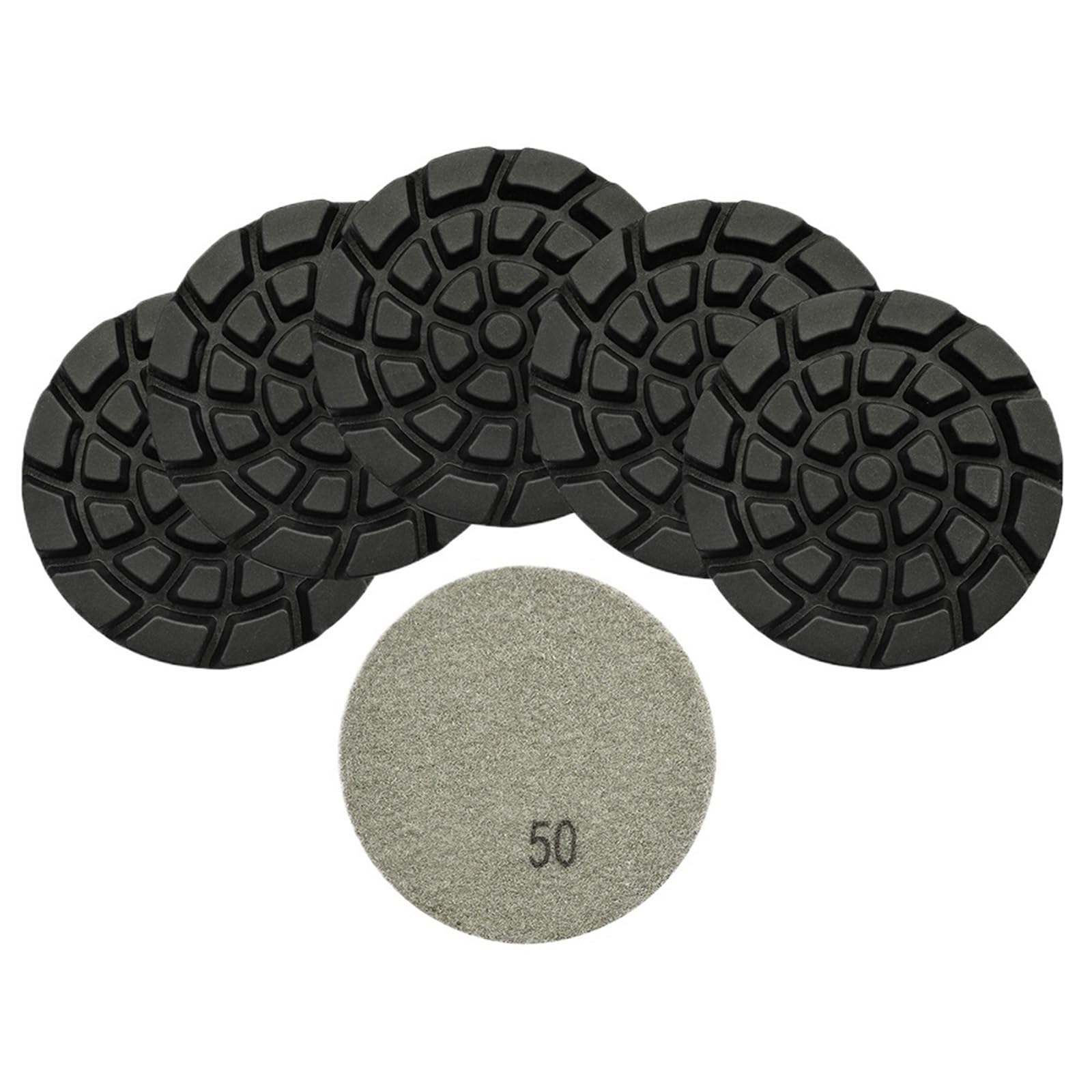 Podkładki polerskie 6 szt. Diamentowe podkładki polerskie 100 mm spoiwo żywiczne 4 "krążki szlifierskie do renowacji podłóg cementowych(Grit 200)