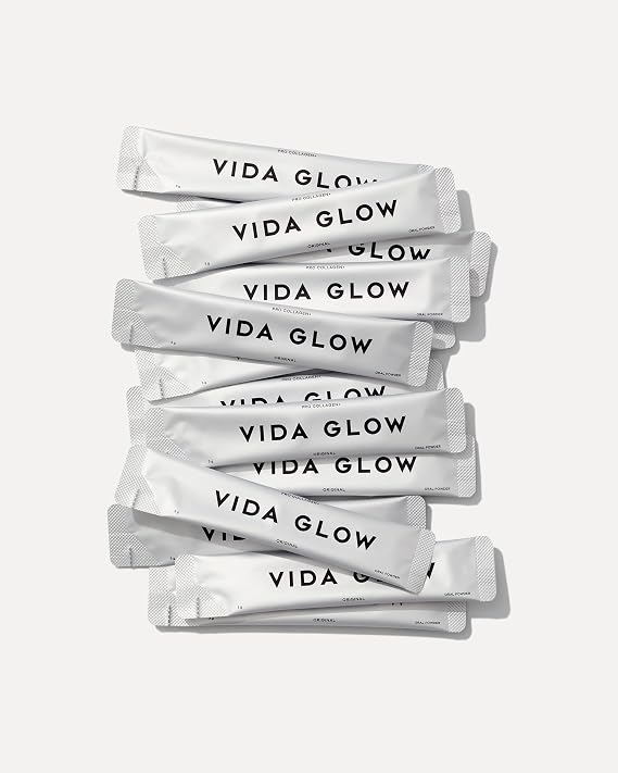 Vida Glow - Pro Collagen+ Hydrolised Marine Collagen | Promotes Glowing Skin + Smoothes Fine Lines (Original, 30 Sachets)