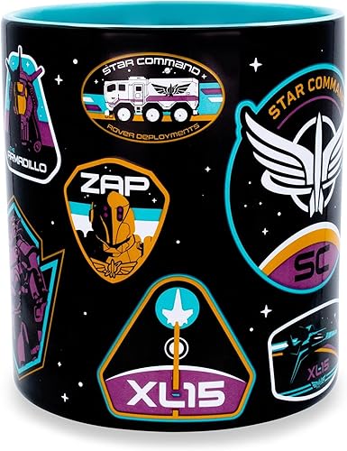 Miniatura 2 de Disney Pixar Lightyear - Taza de cerámica con diseño de insignias | Taza de café grande de 20 onzas para expreso, té