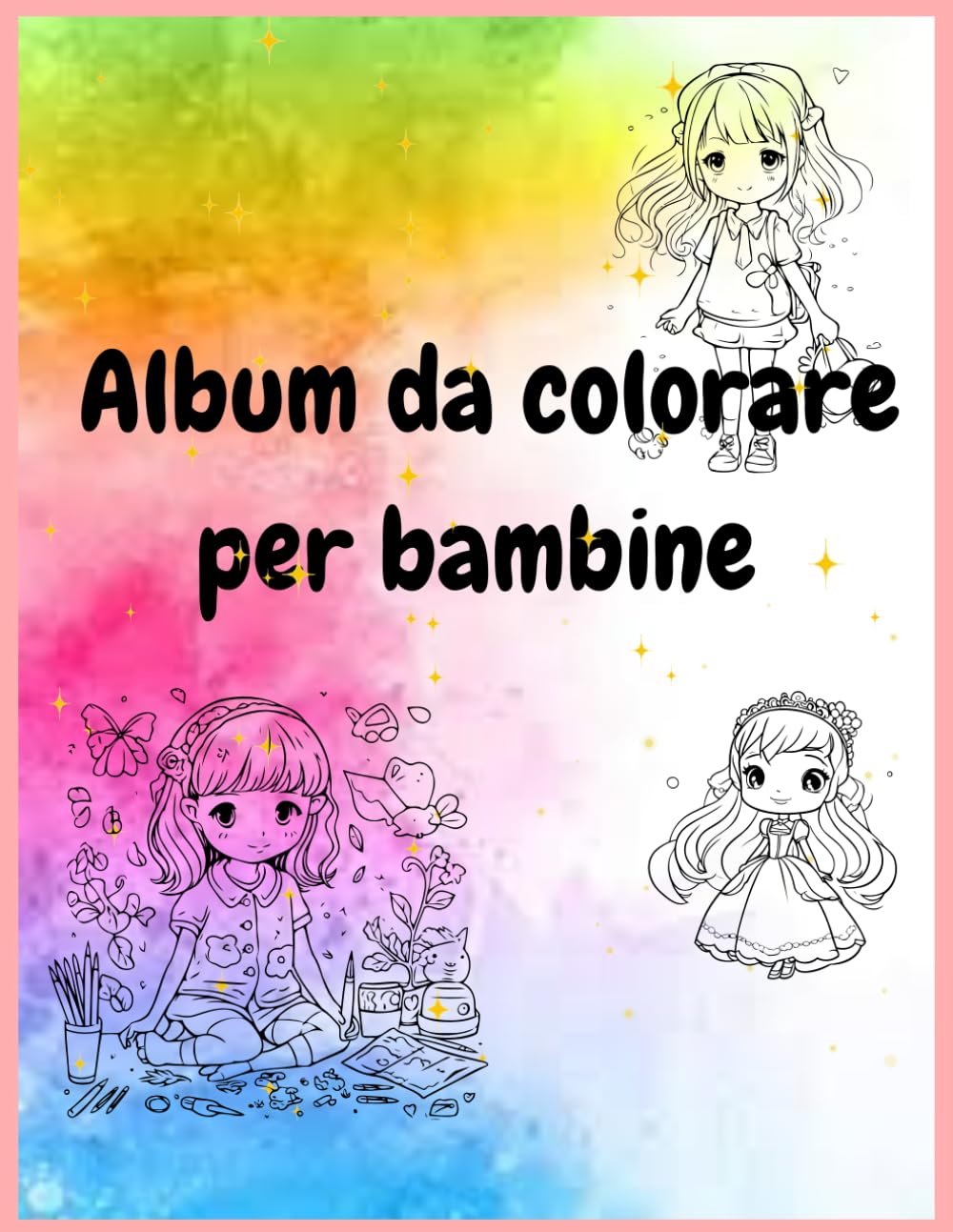 Album da colorare per bambine: stimolanti immagini di bambine e principesse da colorare, per far divertire e far passare ore rilassanti ai nostri piccoli