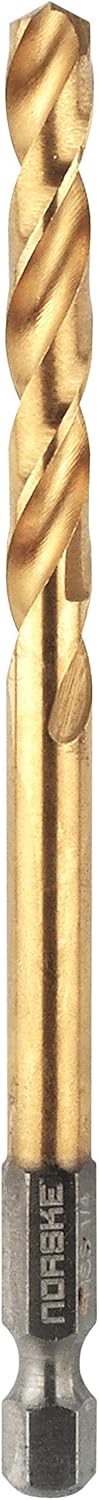 Norske Tools NIDBP212 Hex Shank Titanium Coated 1/4" Impact Drill Bit