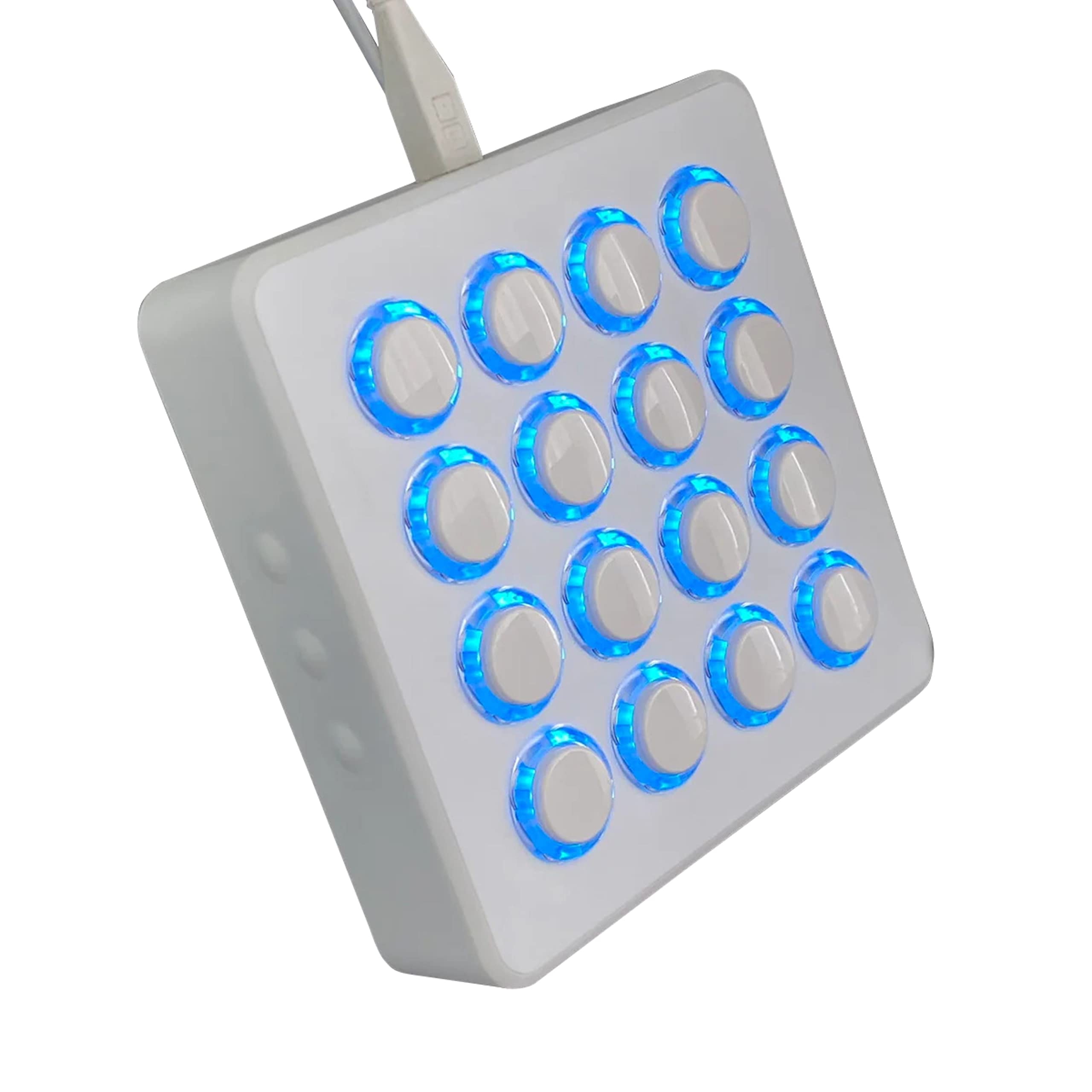 DJ TechTools MIDI Fighter Spectra (White) | 16 Arcade Knobs Parmakla Davul Çalma Performansı için en iyi MIDI Controller/Kontrolör