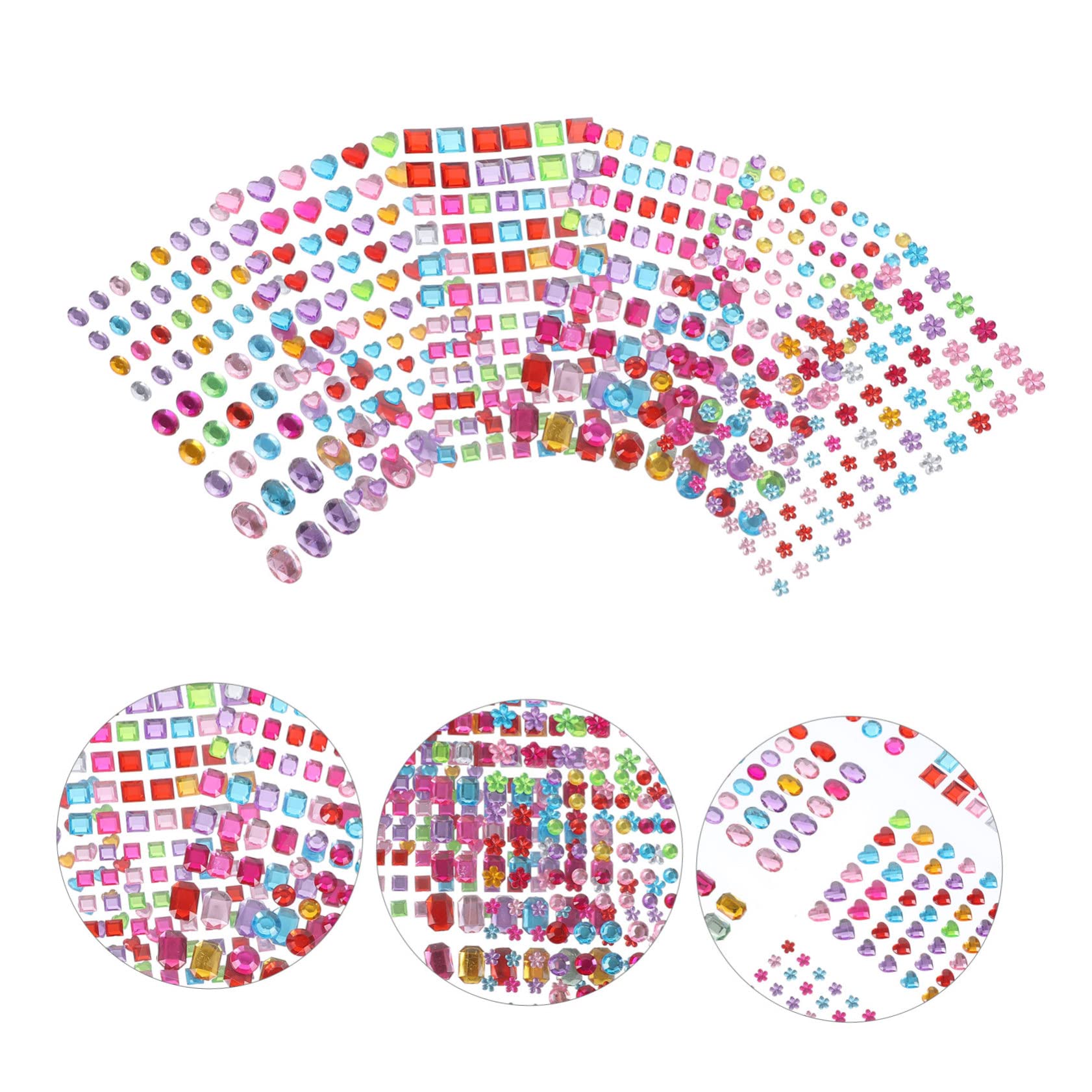 3 Set Adesivi Per Autoadesive Per Decorazioni Facciali E Progetti Te Colorati Per Nail Art E Crafting 12 Fogli*3