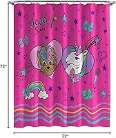 Vista 6 de Jojo Siwa - Juego de cortina de ducha y ganchos para baño