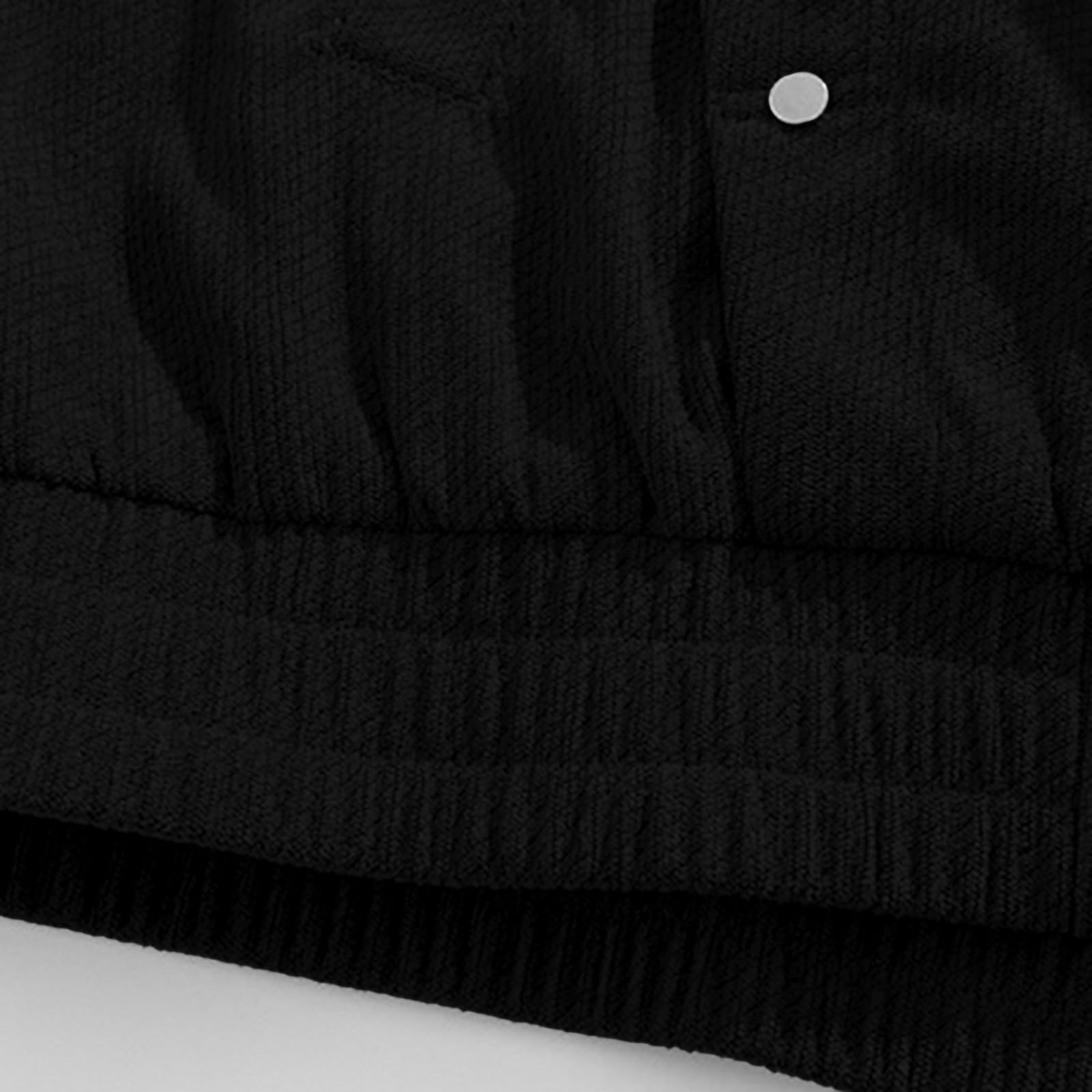 Giacca da uomo Trucker Cord, giacca in felpa leggera e sottile | Giacca a camicia con cerniera completa e tasche, camicia a coste, senza cappuccio, giacca sportiva, morbida e comoda giacca