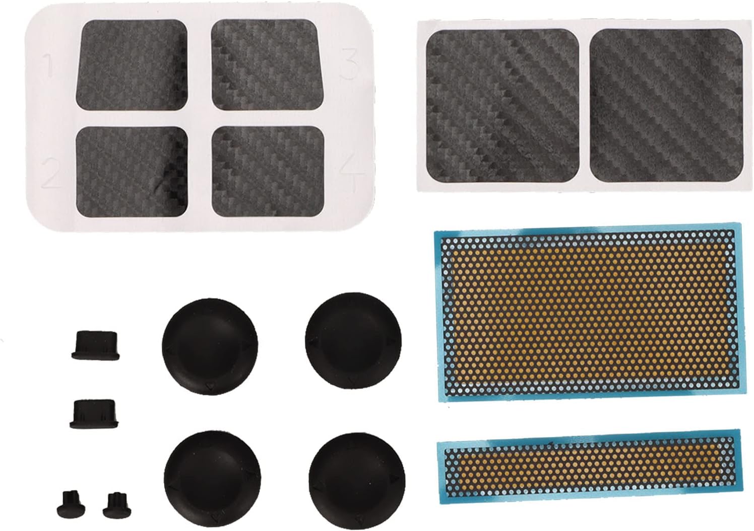 Game Console Protection Kit for Steam Deck Stickers, Dust Screen, Dust Plug, Joystick Cap Skin Protection Set