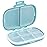 8 Compartments Travel Pill Organizer, Daily Pill Case Small Pill Box for Pocket Purse, Portable Pill Container Medicine Vitamin Organizer (Blue)
