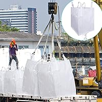 Vista 6 de FIBC - 12 bolsas a granel de 35 pulgadas de largo x 35 pulgadas de ancho x 43 pulgadas de alto, soporta hasta 3300 libras (SWL) saco