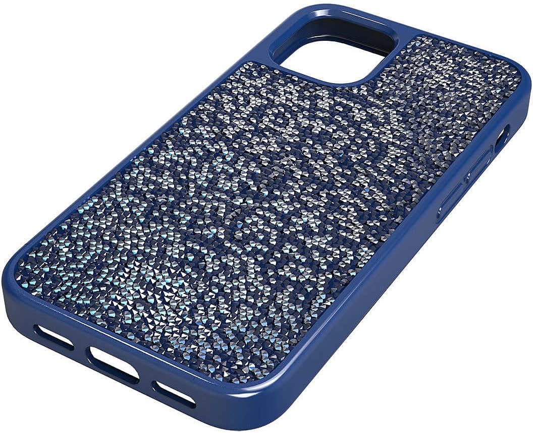 Swarovski Glam Rock Smartphone Case with Bumper, iPhone 12 Mini, Blue Crystals