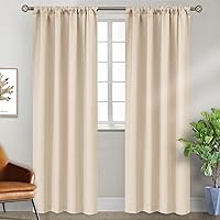 Vista 200 de Cortina opaca BGment con hueco por el que pasa la barra, 2 paneles