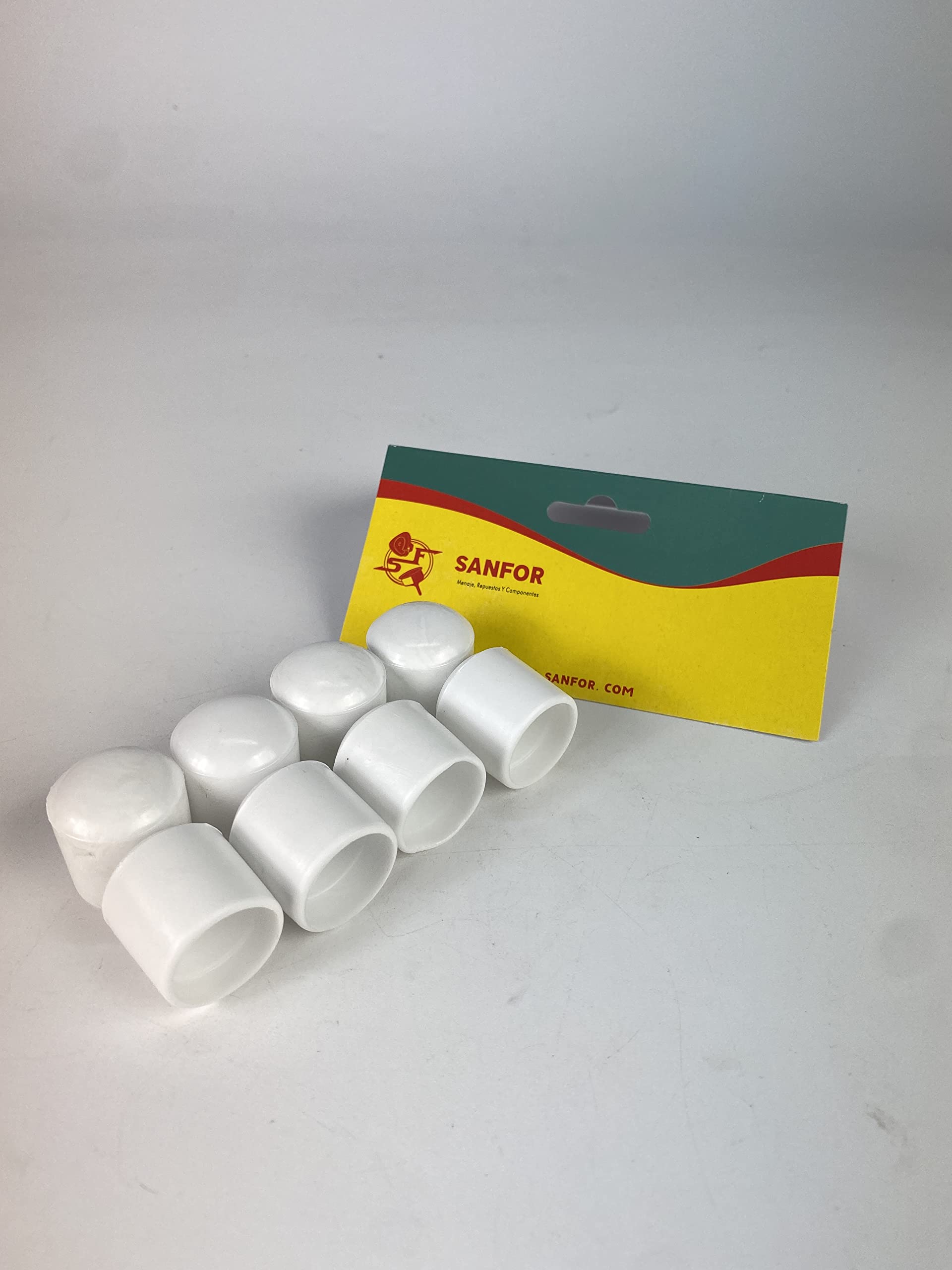Sanfor | Kontera PVC | Ochrona nóg i rur 22 mm | Kijki podtrzymujące | Cylindryczny Contera | Antypoślizgowy, Adherent | Biały kolor | 8 sztuk