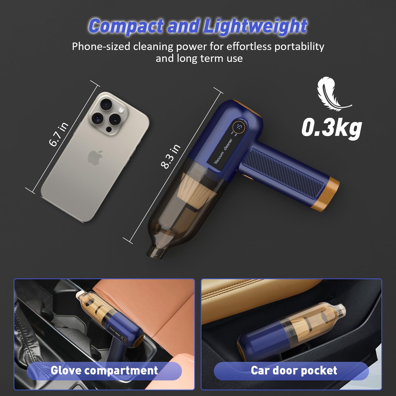 QJJIQW22OBGAOR81618 Collecteur de poussière sans fil multifonction soufflage et aspiration USB silencieux numérique