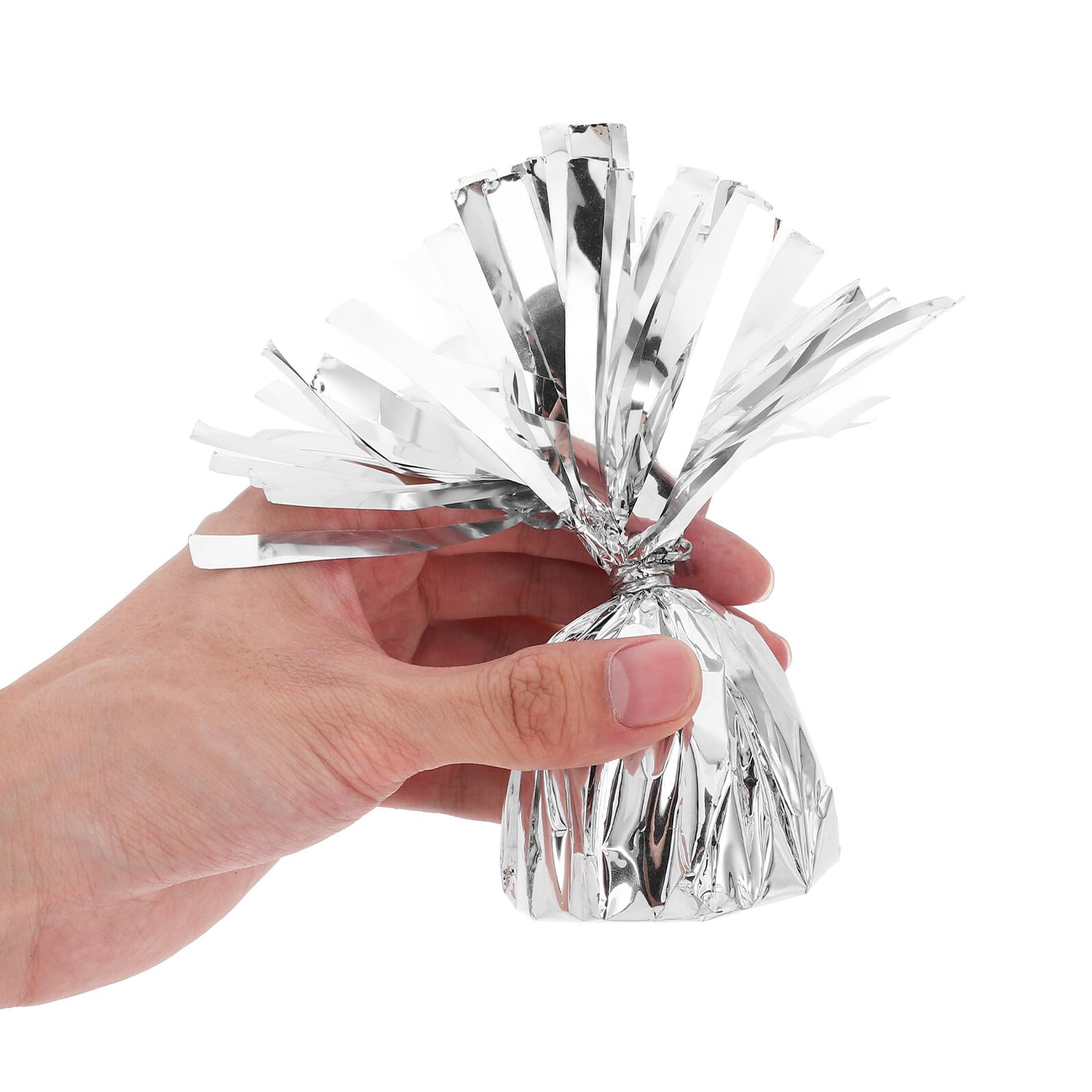 SEWACC 6 Stück Schwere Silberne Ballongewichte aus Robustem Material für Hochzeiten Geburtstage und Partydekoration
