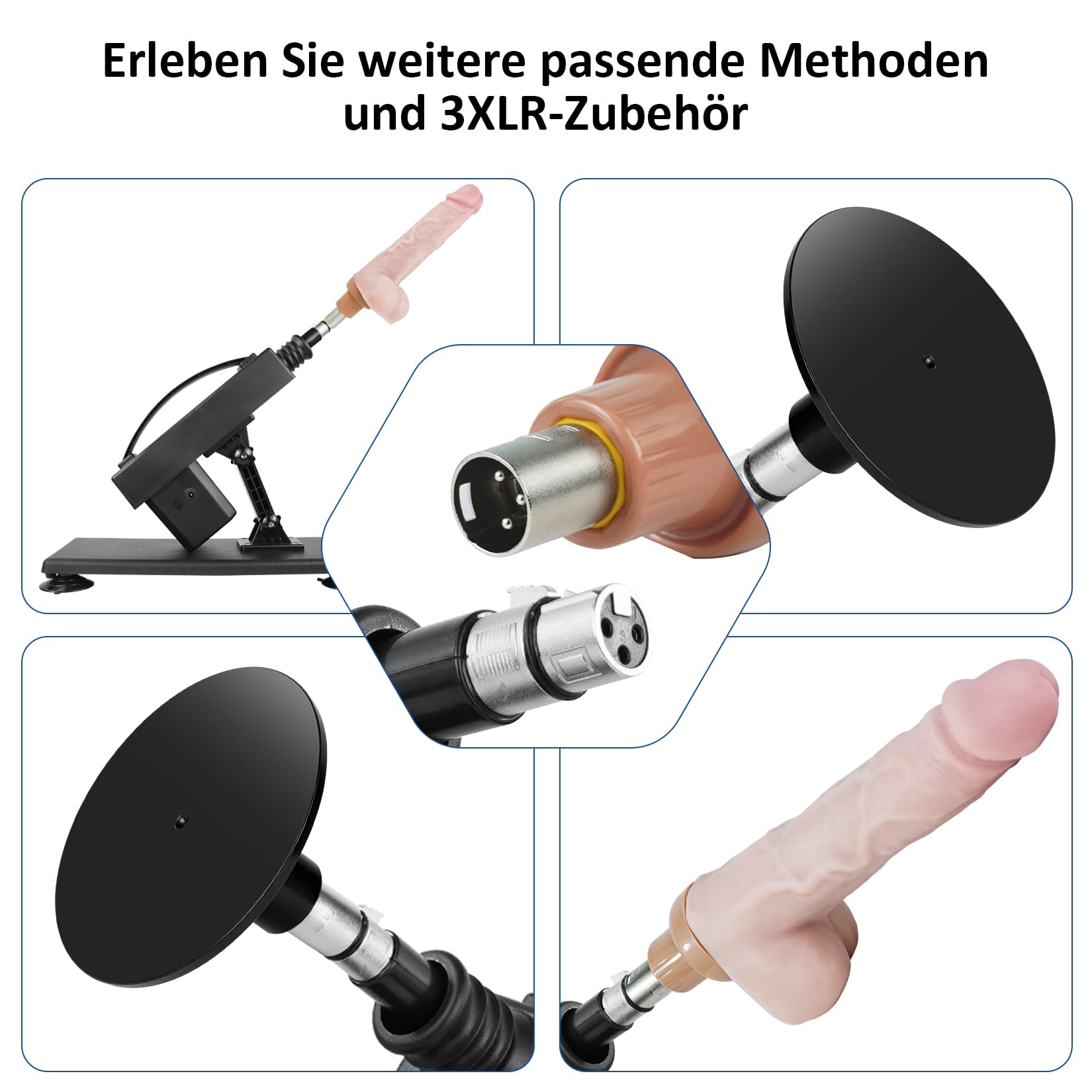 Sexmaschine mit Dildo Fickmaschine für Frauen mit Saugnapfadapter Automatische Sex Maschine Fickle Maschine für Frauen Männer Dildo Maschine Sexspielzeug für Anfänger(groß)