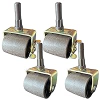 Vista 1 de Metal Stem Heavy Duty Rollers Casters Wheels for Bed Frame, Set of 4 (2 Locking, 2 Non Locking)
