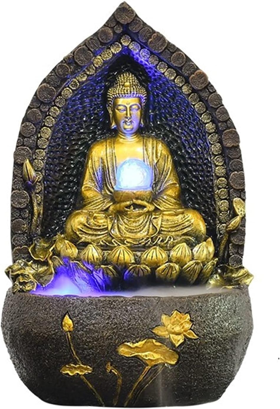 Desktop Water Feature/Tabletop Water Fountain Tabletop Water FountainSitting Buddha Statue With