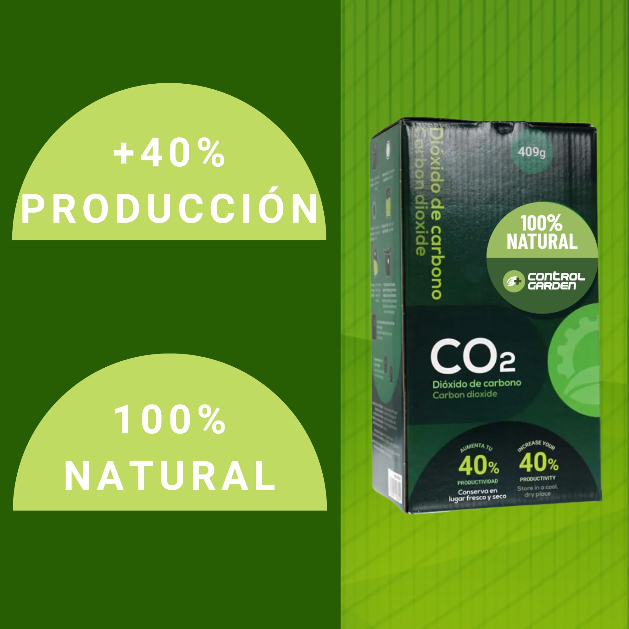 Boîte avec sac de CO2 pour culture intérieure | Sac de CO2 pour cultures | Augmentation de la croissance des plantes de manière facile | 100 % biologique
