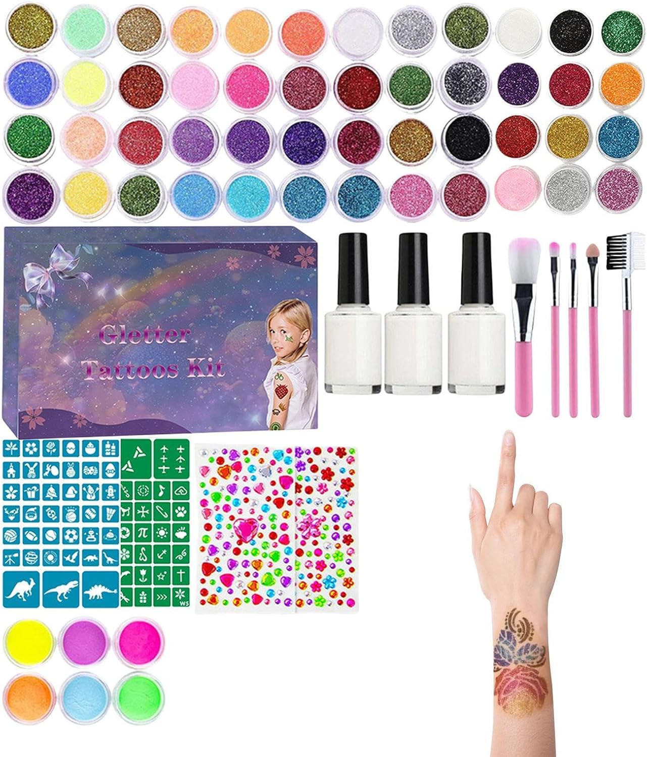Temporary Glitter Marker | Glitter Body Makeup,Makeup Temporary Colorful Marker for Stage Performance Girls Gathering Home Women Cosplay School Event Parties
