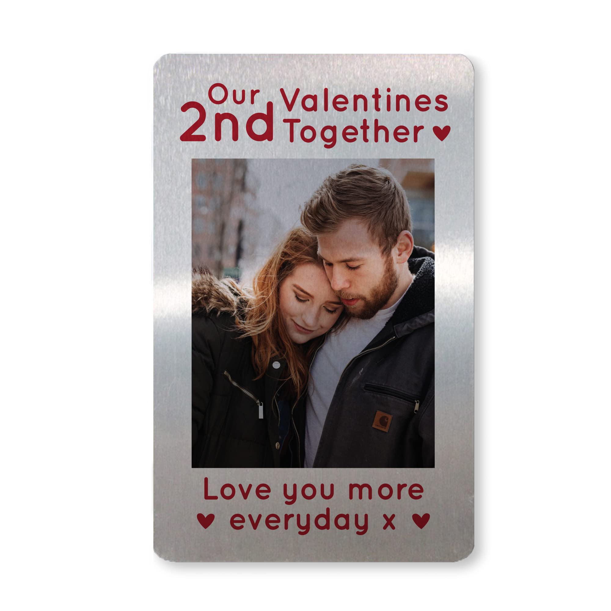 Personalised 1st 2nd 3rd 4th 5th Valentines Day Gift Photo Wallet Card Gift For Him Her