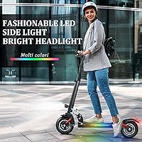 Vista 4 de Patinete eléctrico con asiento, scooter eléctrico para adultos, velocidad del motor de 800 W, 25 MPH y rango de 18 millas E-Scooter, neumáticos