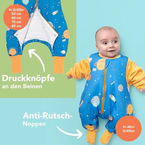 schlummersack Baby Kinder Schlafsack Ganzjahr 60cm Lavendel