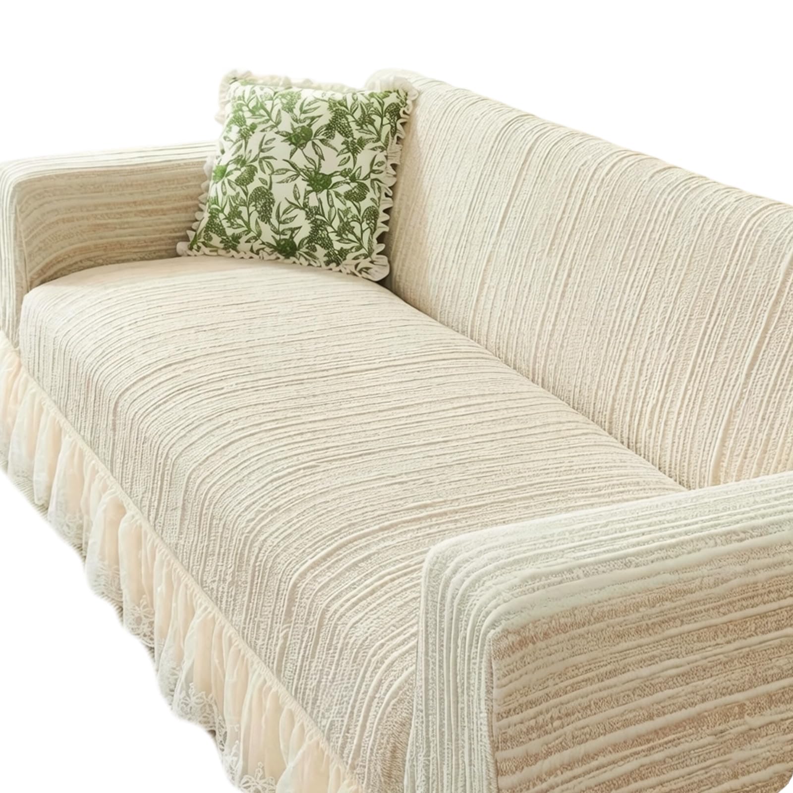 Elnwnnkc Slipcover Skirted Edges Multiple Colors Anti Slip Design Not Slip Stretchable Couch Cover