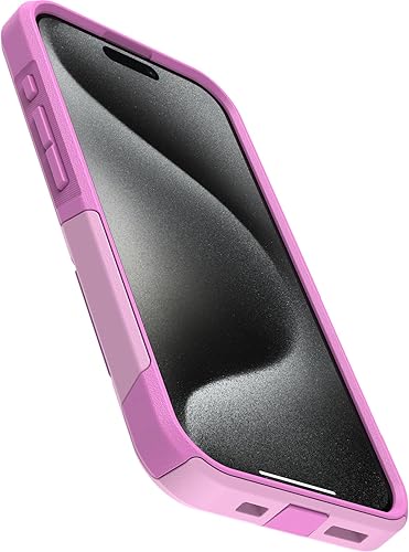 Miniatura 3 de OtterBox Funda para iPhone 15 Pro (solo la serie) Commuter - RUN WILDFLOWER (rosa), delgada y resistente, apta para bolsillo, con protección de
